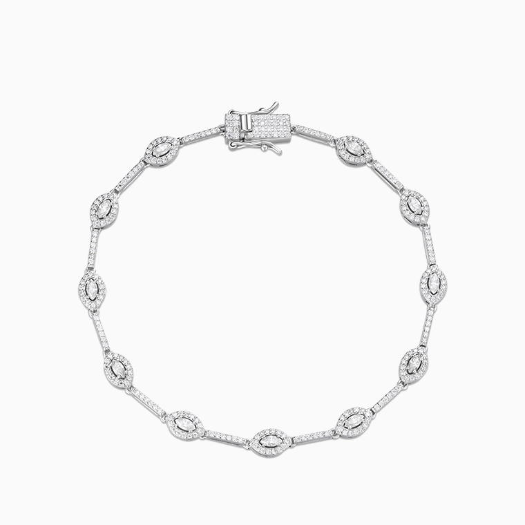 Cuban chain，925 sterling silver moissanite bracelet
