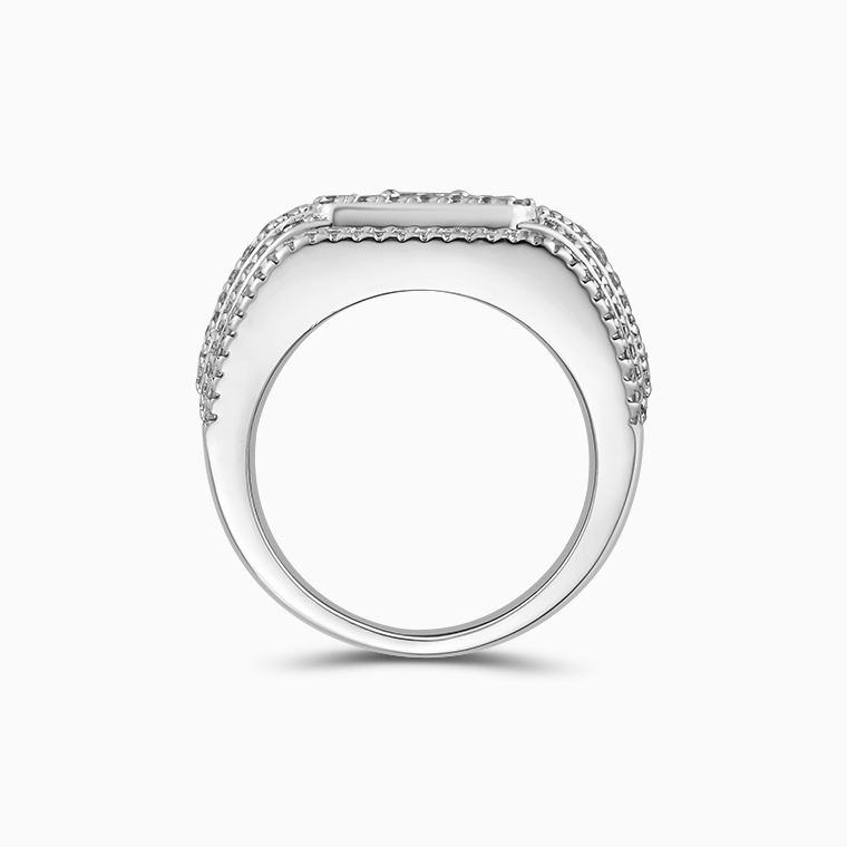 Shining Star Jewelry Hip Hop Mens Moissanite Round Brilliant Cut Iced Out Ring