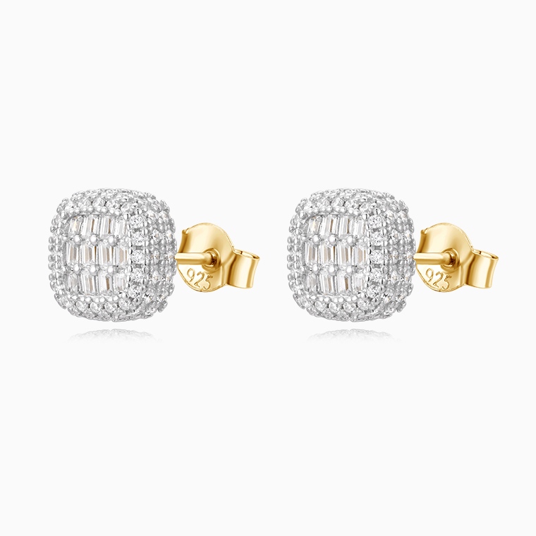 Shining Star Jewelry Baguette Cut Zircon Screw Back Stud Earrings Jewelry For Men Shining Star Jewelry Baguette Cut Zircon Screw Back Stud Earrings Jewelry For Men