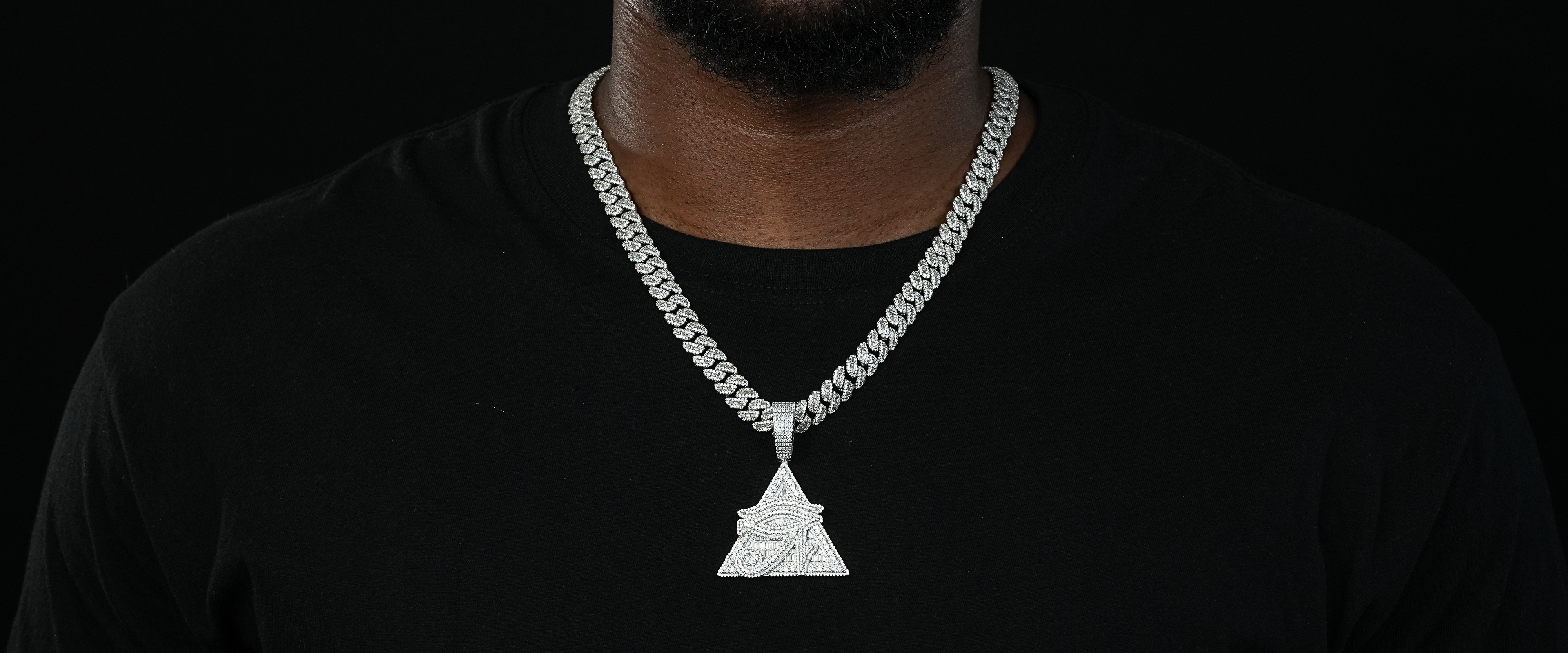 Shining Star Jewelry Iced Out Horus Illuminati Eye Pendant Men Jewelry