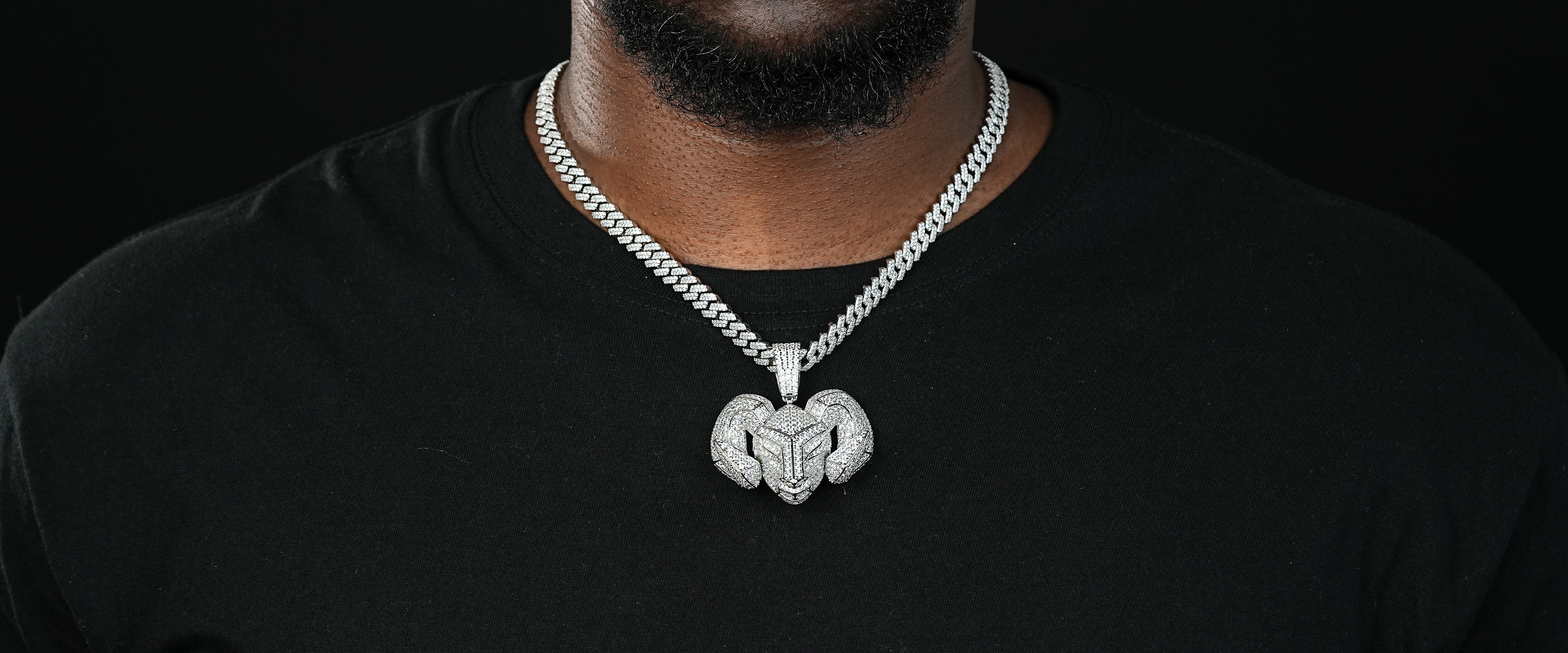 Shining Star Jewelry Fashion Hip Hop Moissanite Goat Pendants For Men