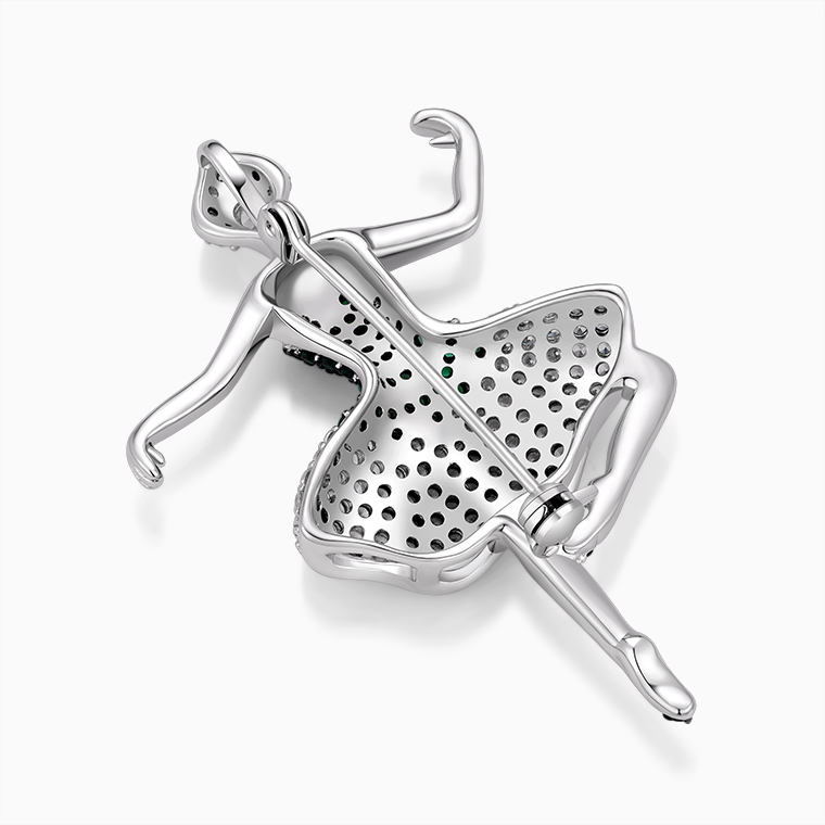 925 sterling silver women's brooch | Moissanite hip hop jewelry | Cvd hip hop jewelry