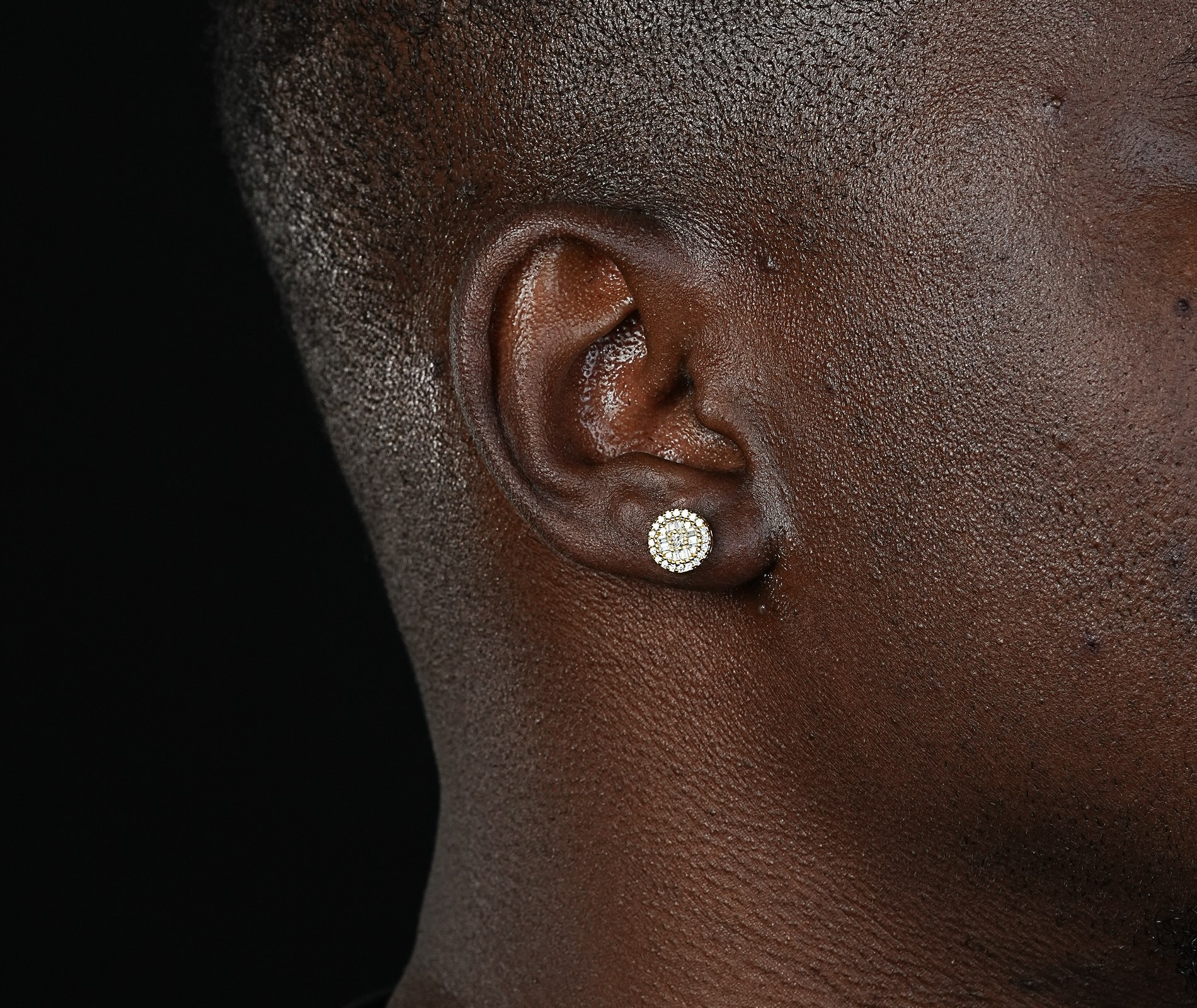 Shining Star Jewelry Hip Hop Mens 5A Zircon S925 Classic Iced Out Stud Earrings