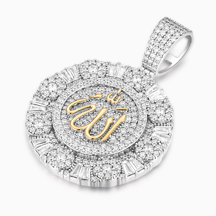 Shining Star Jewelry Wholesale Moissanite Men Boy Jewelry Islamic Allah Pendant