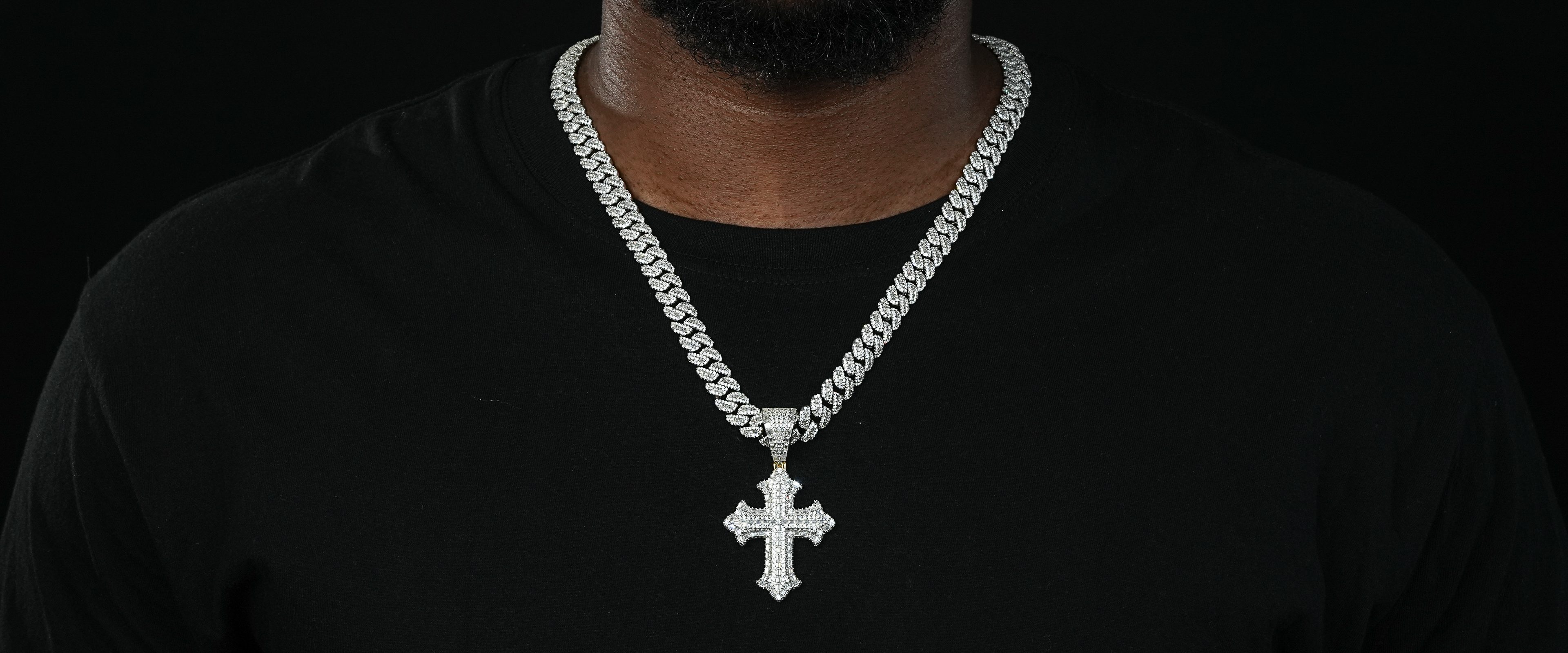Shining Star Jewelry Micro Pave 5A CZ Iced Out Bling Hip Hop Men Cross Pendant