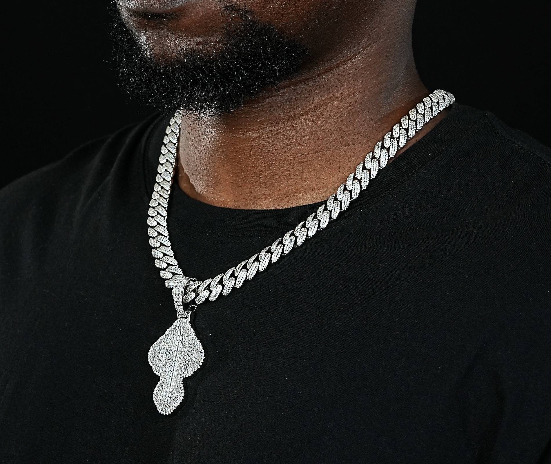 Shining Star Jewelry 1/1.5/2 Inch Vvs Diamond Moissanite Cross Pendant