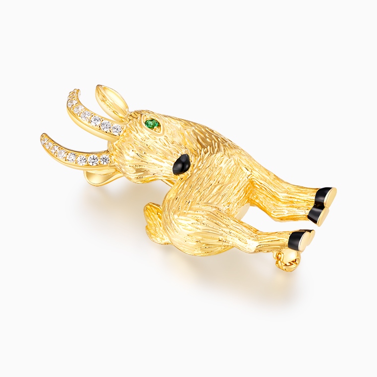Shining Star Jewelry Trendy 925 Sterling Silver Zircon Little Sheep Brooch Women Shining Star Jewelry Trendy 925 Sterling Silver Zircon Little Sheep Brooch Women