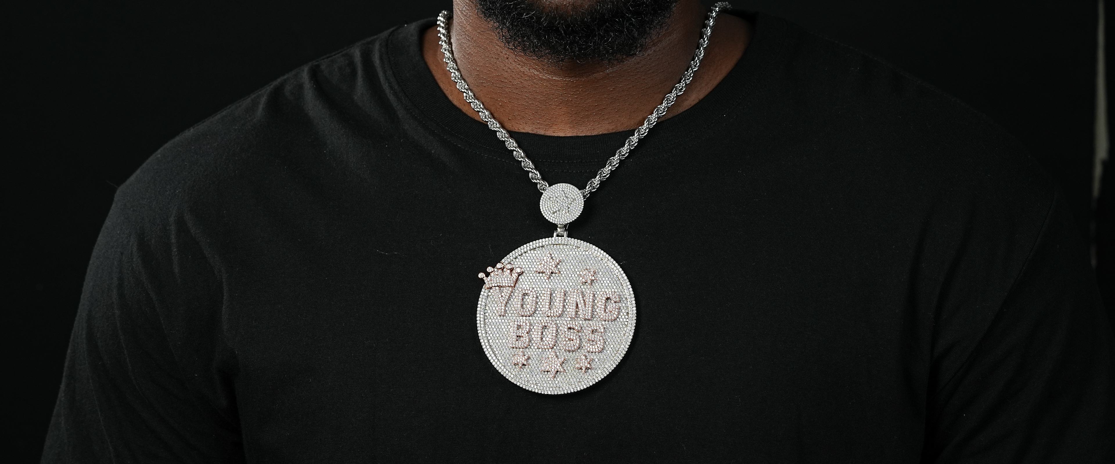 Shining Star Jewelry New Custom Personalized Iced Out Two Tone Letter Pendant