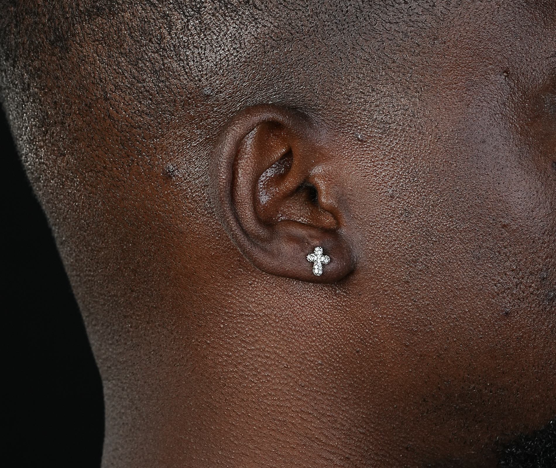 Shining Star Jewelry Simple Style Micro Pave 5A Zircon Cross Minimalist Earrings