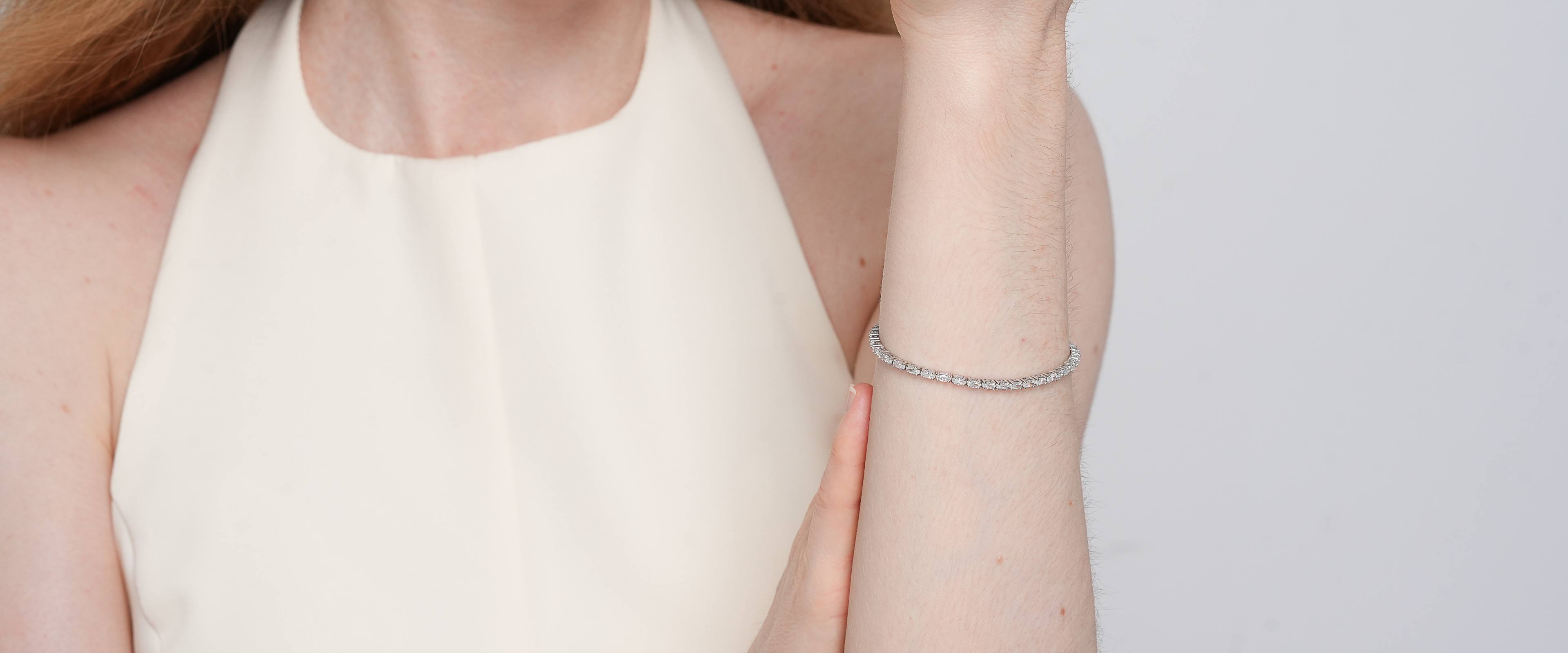 Shining Star Jewelry Fashion Iced Out Moissanite Oval Cut Tennis Bracelet Women