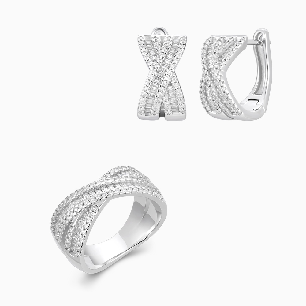 925 Sterling Silver & Moissanite Jewelry Sets