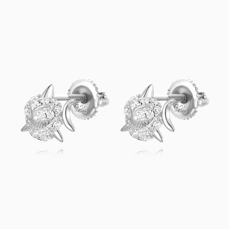 Shining Star Jewelry New Arrival Hip Hop Mens VVS Moissanite Shark Stud Earrings