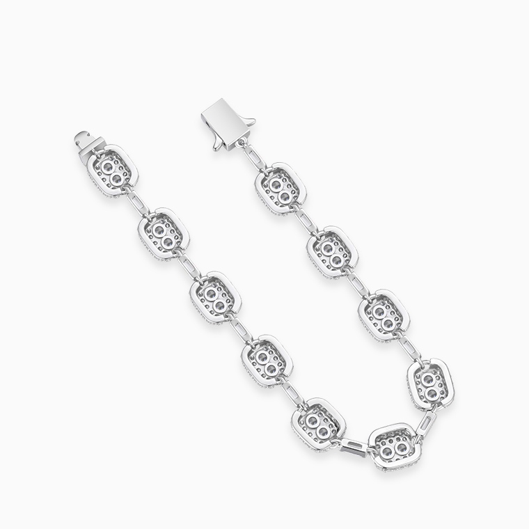 Shining Star Jewelry 925 Sterling Silver Diamond New Fashion Hip Hip Bracelet