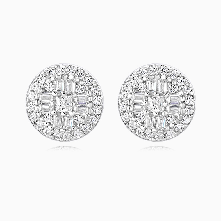 Shining Star Jewelry Hip Hop Mens 5A Zircon S925 Classic Iced Out Stud Earrings