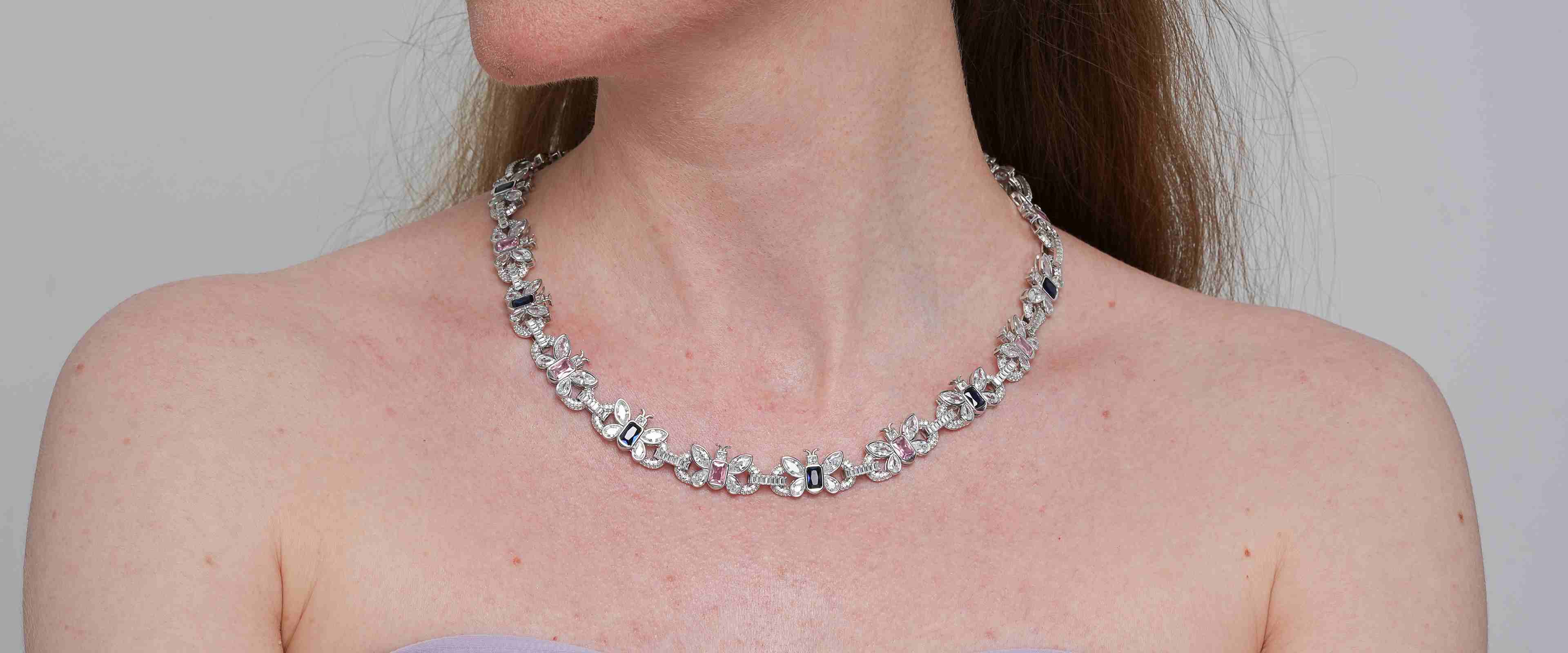 Shining Star Jewelry S925 Silver Color Moissanite Butterfly Cuban Bracelet Shining Star Jewelry S925 Silver Color Moissanite Butterfly Cuban Bracelet