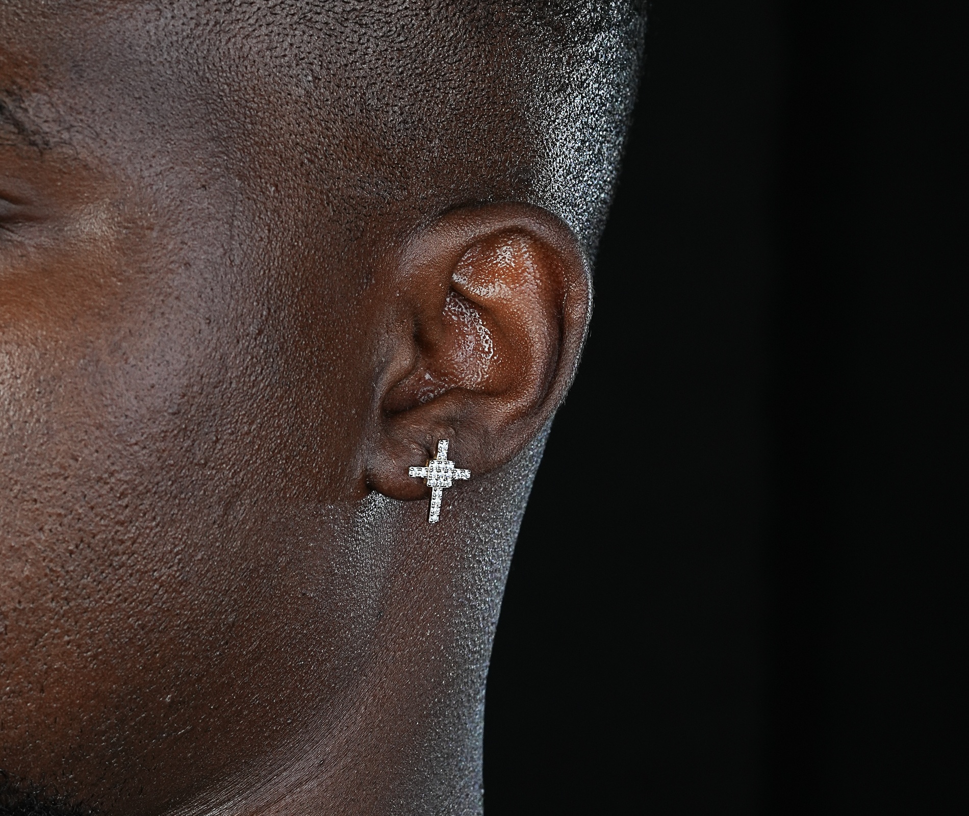 Shining Star Jewelry Hip Hop 925 Sterling Silver Square Cross Stud Earrings