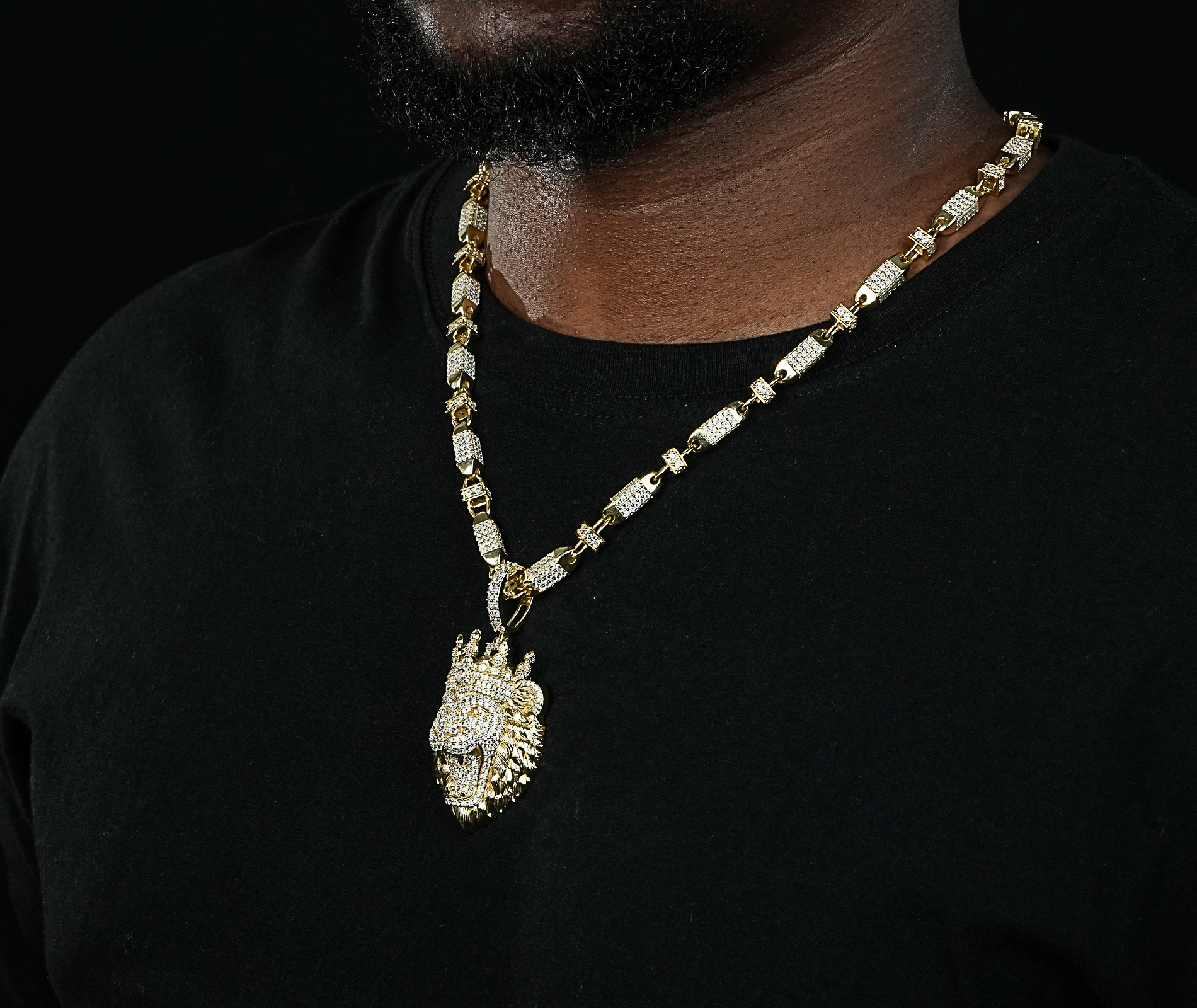 Shining Star Jewelry Hip Hop Jewelry Moissanite Diamond Lion King Pendant Shining Star Jewelry Hip Hop Jewelry Moissanite Diamond Lion King Pendant