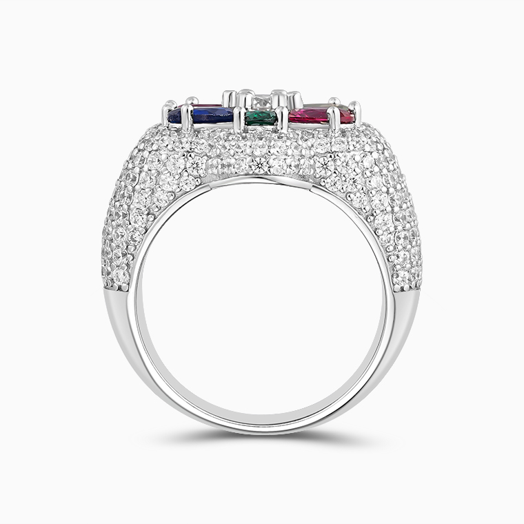 Shining Star Jewelry Mens Flower Rings 925 Sterling Silver Colorful Ring Jewelry Shining Star Jewelry Mens Flower Rings 925 Sterling Silver Colorful Ring Jewelry