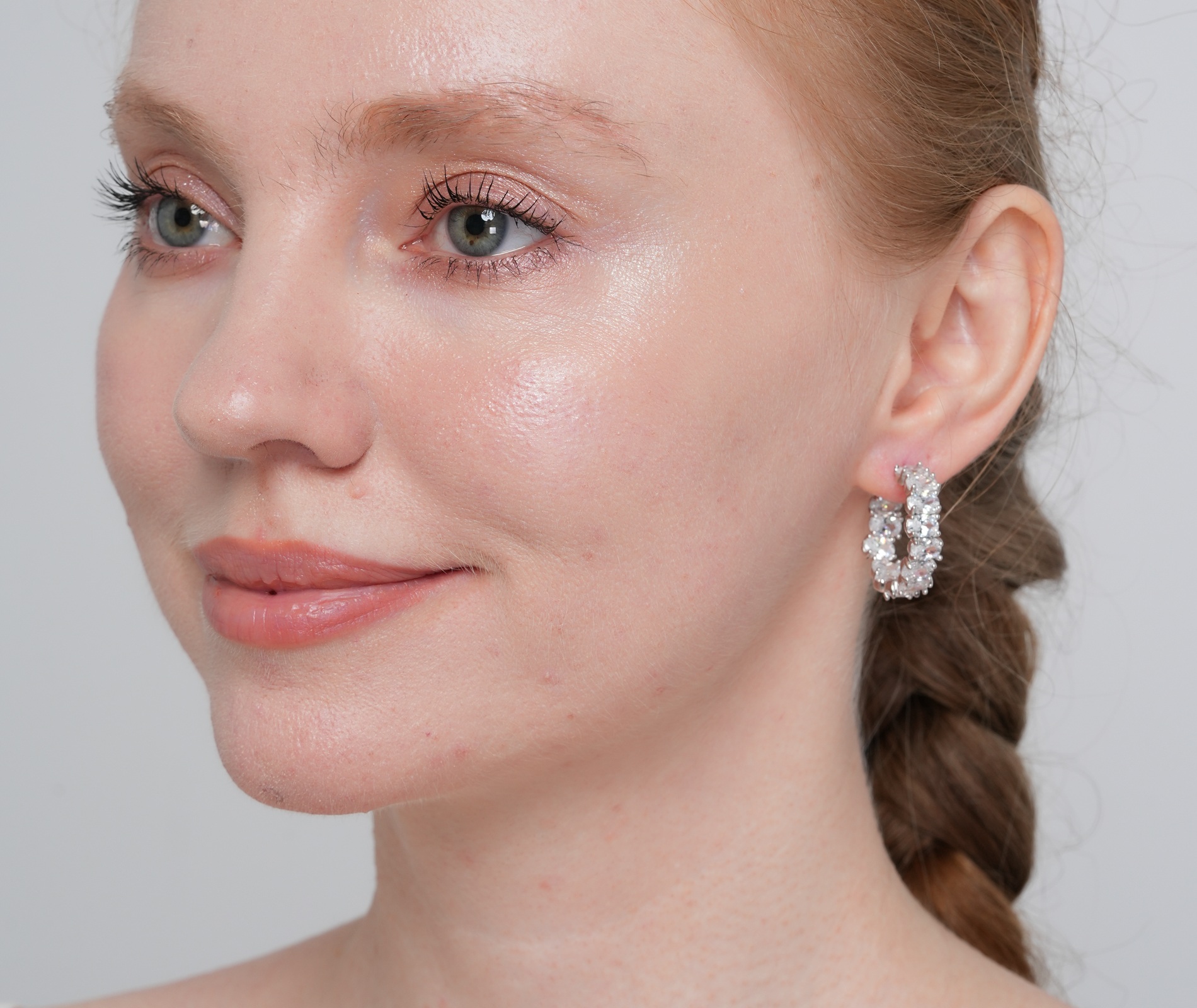 Shining Star Jewelry New Arrival Women Sterling Silver Oval Zircon Stud Earrings Shining Star Jewelry New Arrival Women Sterling Silver Oval Zircon Stud Earrings