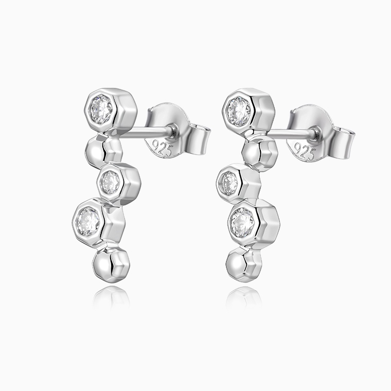 Shining Star Jewelry women's Jewelry Set Sterling Silver Moissanite Stud Earrings Shining Star Jewelry women's Jewelry Set Sterling Silver Moissanite Stud Earrings