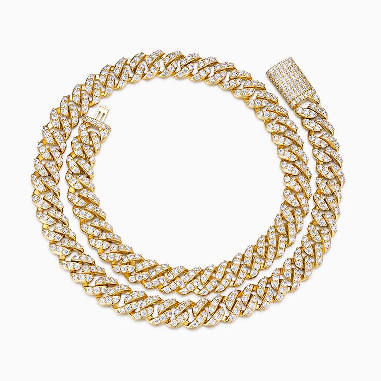 Shining Star Jewelry Solid 14K Gold Plated 10mm Hip Hop Miami Cuban link Chain