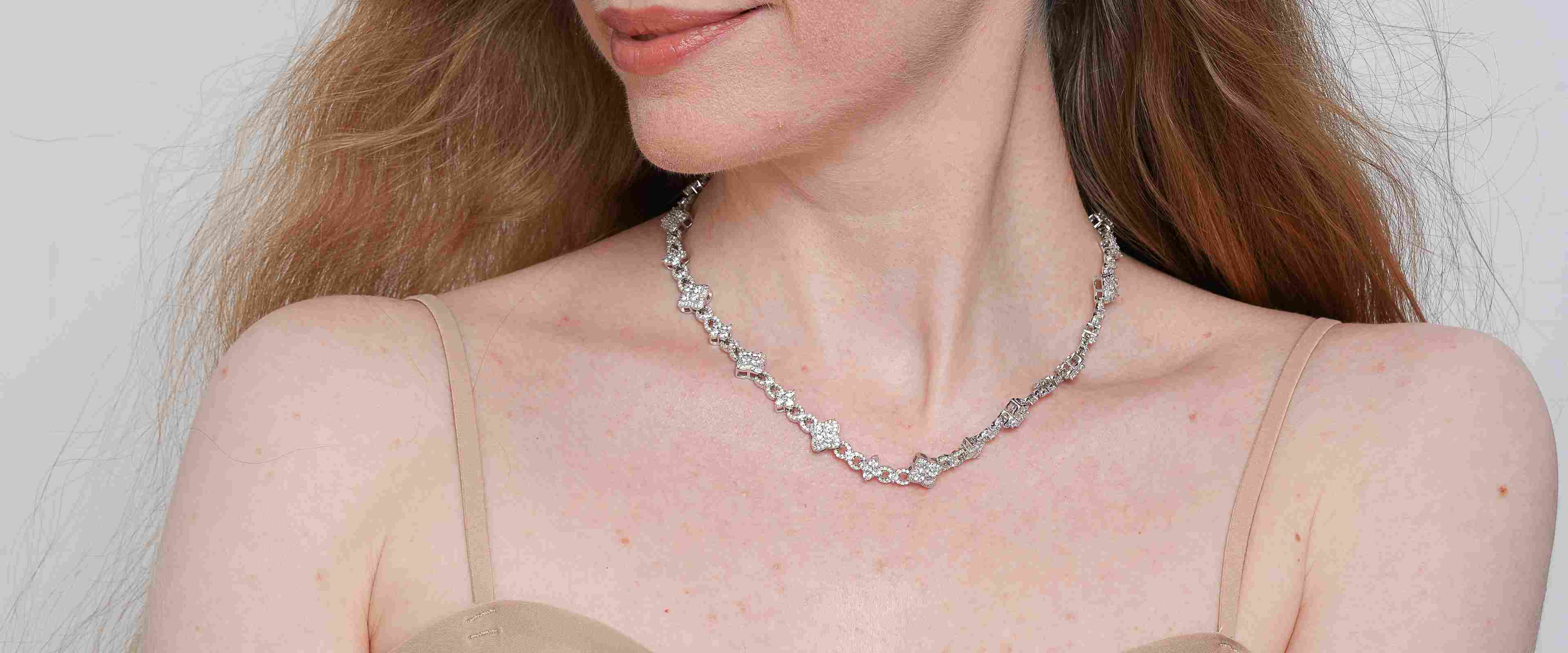 Shining Star Jewelry Hiphop Iced Out CZ Four Leaf Clover Infinity Necklace Women Shining Star Jewelry Hiphop Iced Out CZ Four Leaf Clover Infinity Necklace Women