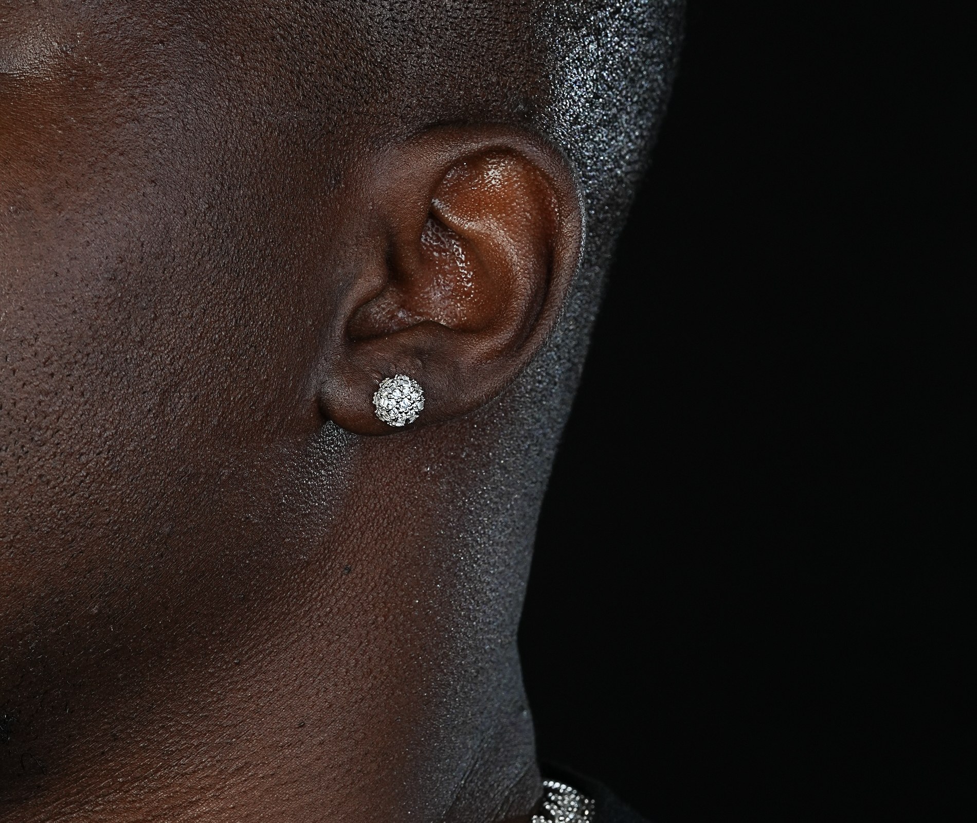 Shining Star Jewelry Punk Hip Hop Style Baguette Round Cut Diamond Stud Earrings