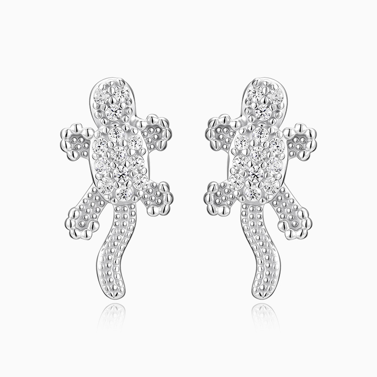 Shining Star Jewelry 925 Sterling Silver Zircon Small Animal Stud Earrings Women