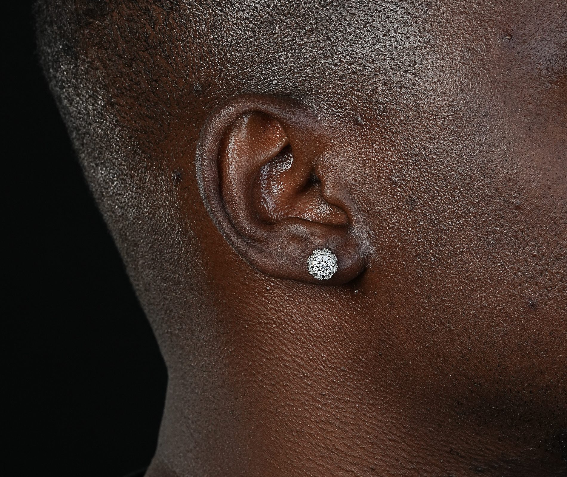 Shining Star Jewelry Punk Hip Hop Style Baguette Round Cut Diamond Stud Earrings