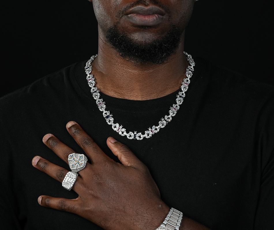 Shining Star Jewelry Various Shape Cuts Diamond Luxury Colored Butterfly Necklace