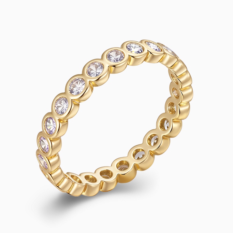 Custom 14K Gold CZ Ring for Women