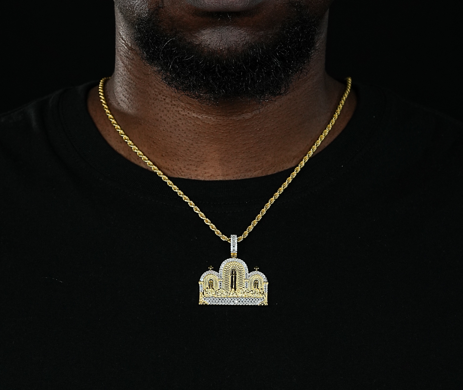 Shining Star Jewelry 5A Cubic Zirconia Last Supper Religion Pendant