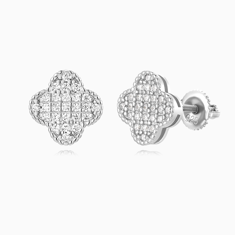 Wholesale Moissanite Four Leaf Clover Earrings