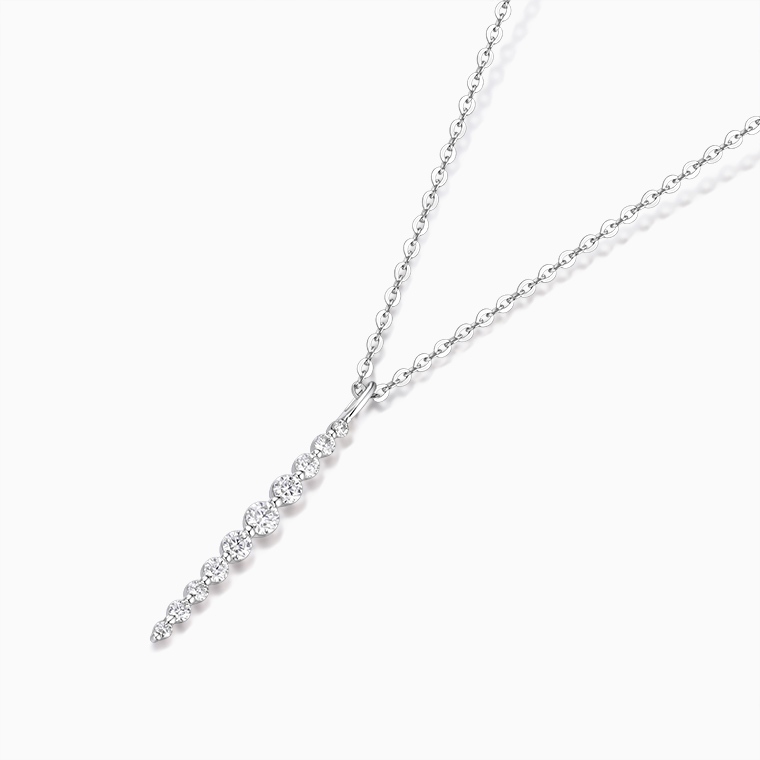 Shining Star Jewelry Elegant Shape Dangling Moissanite Pendant Fine Necklace