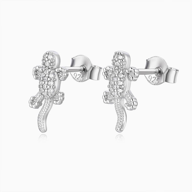 Shining Star Jewelry 925 Sterling Silver Zircon Small Animal Stud Earrings Women