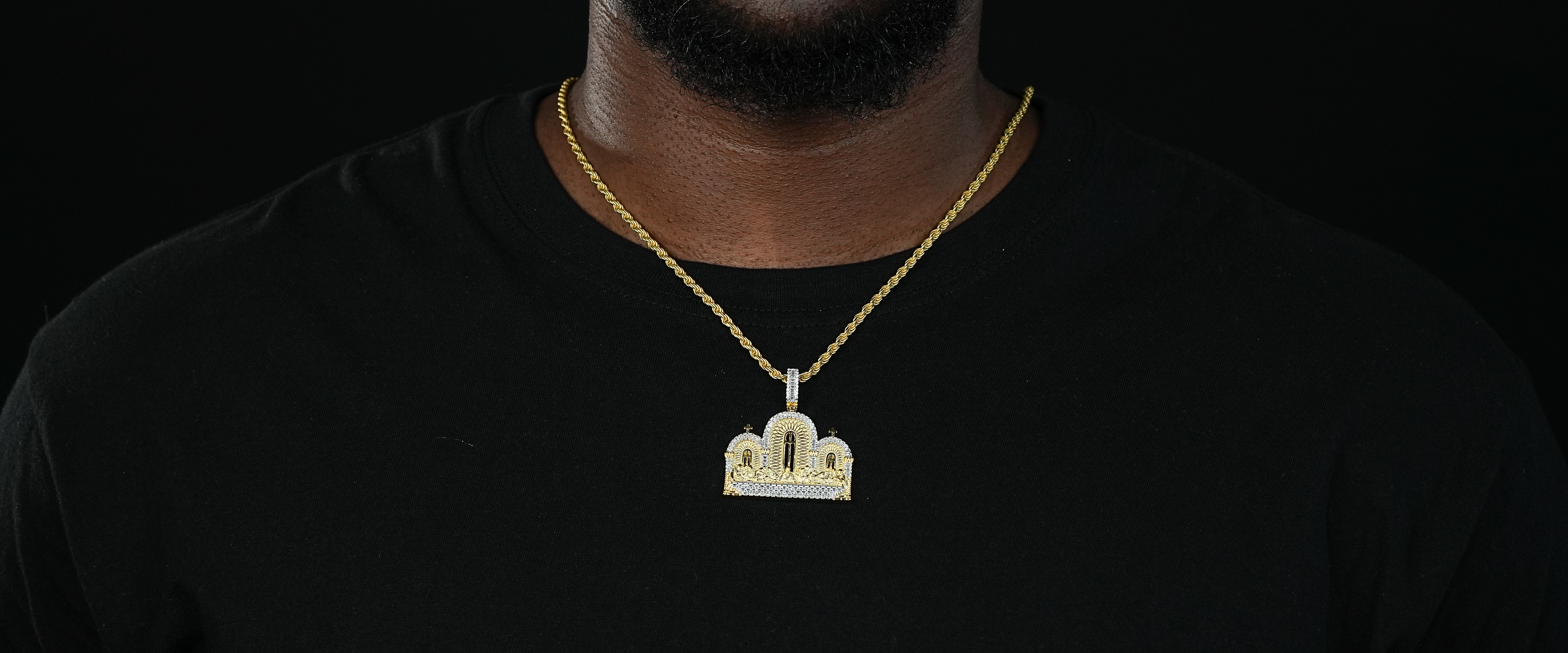 Shining Star Jewelry 5A Cubic Zirconia Last Supper Religion Pendant