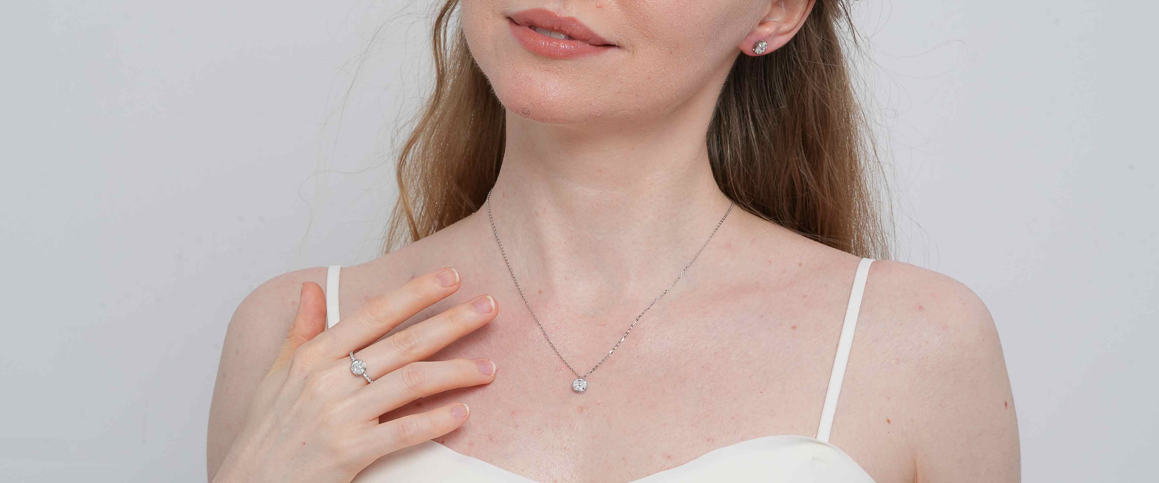 Shining Star Jewelry Party Round Diamond Fashion Jewelry Set For Women