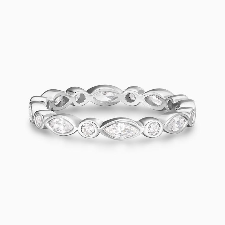 Shining Star Jewelry Sterling Silver Iced Out CZ Anniversary Gift Eternity Ring Shining Star Jewelry Sterling Silver Iced Out CZ Anniversary Gift Eternity Ring