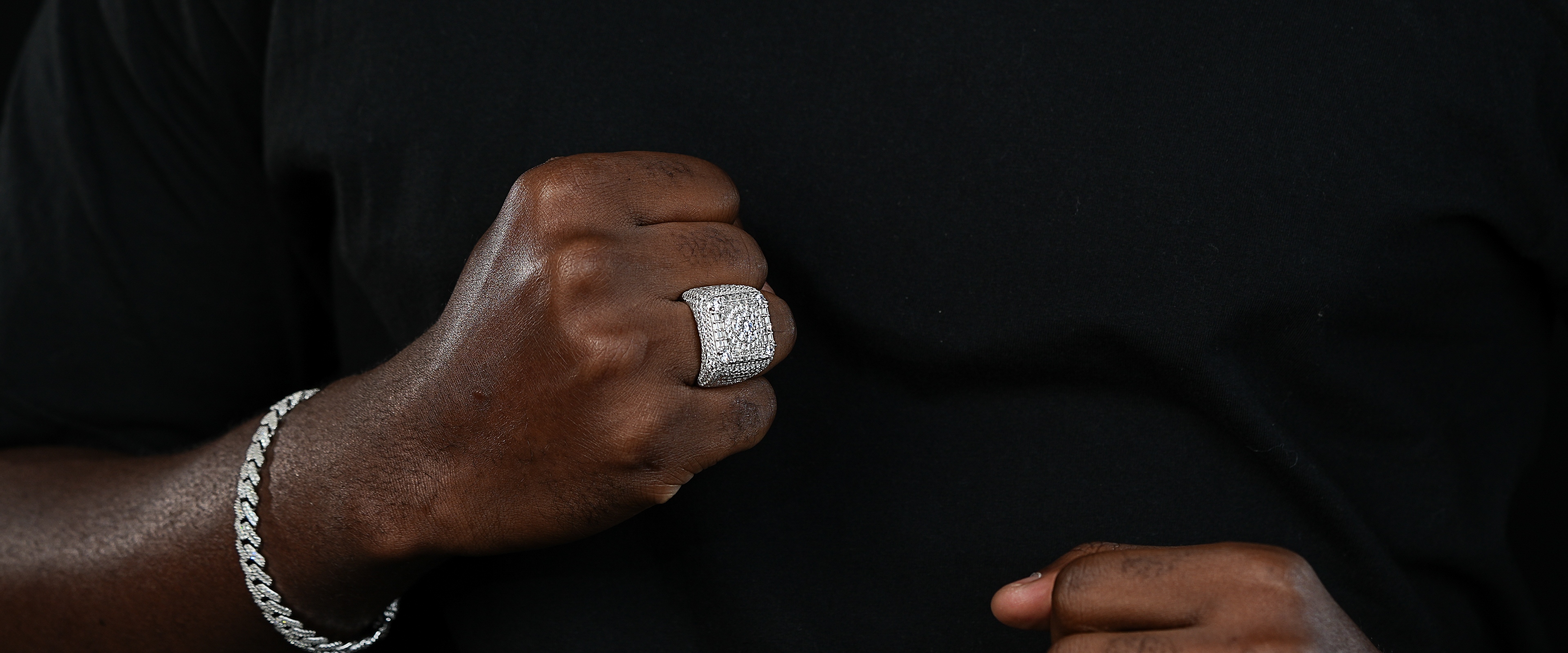 Shining Star Jewelry Pass Diamond Tester VVS Moissanite Men Hip Hop Cluster Ring Shining Star Jewelry Pass Diamond Tester VVS Moissanite Men Hip Hop Cluster Ring