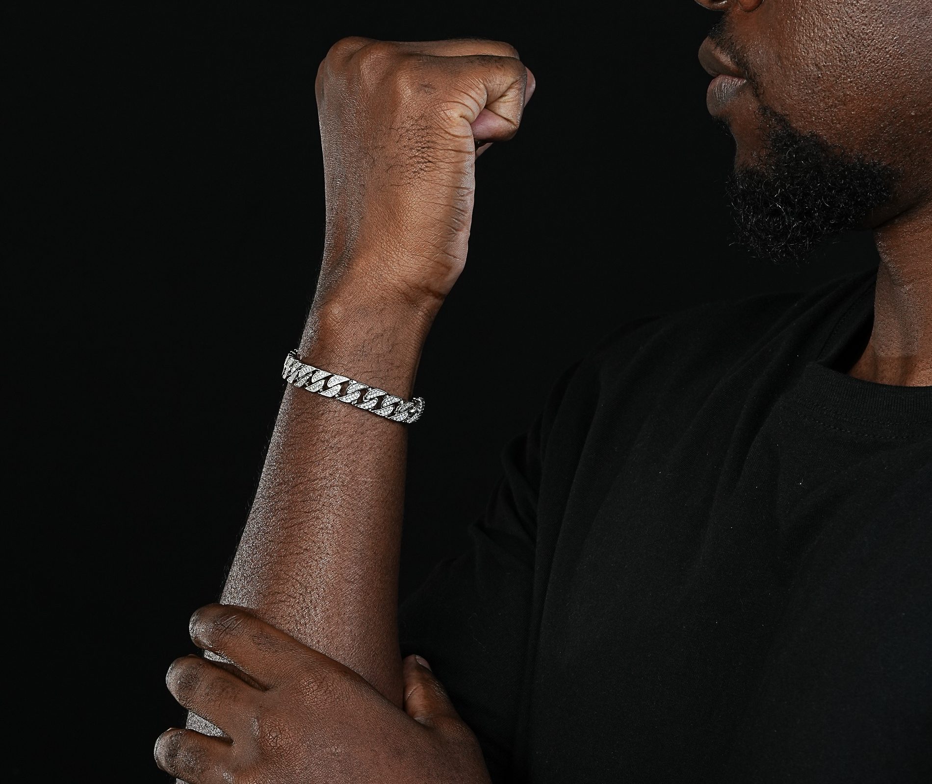 Shining Star Jewelry Custom Solid 925 Silver New Fashion Flat Cuban Bracelet Shining Star Jewelry Custom Solid 925 Silver New Fashion Flat Cuban Bracelet