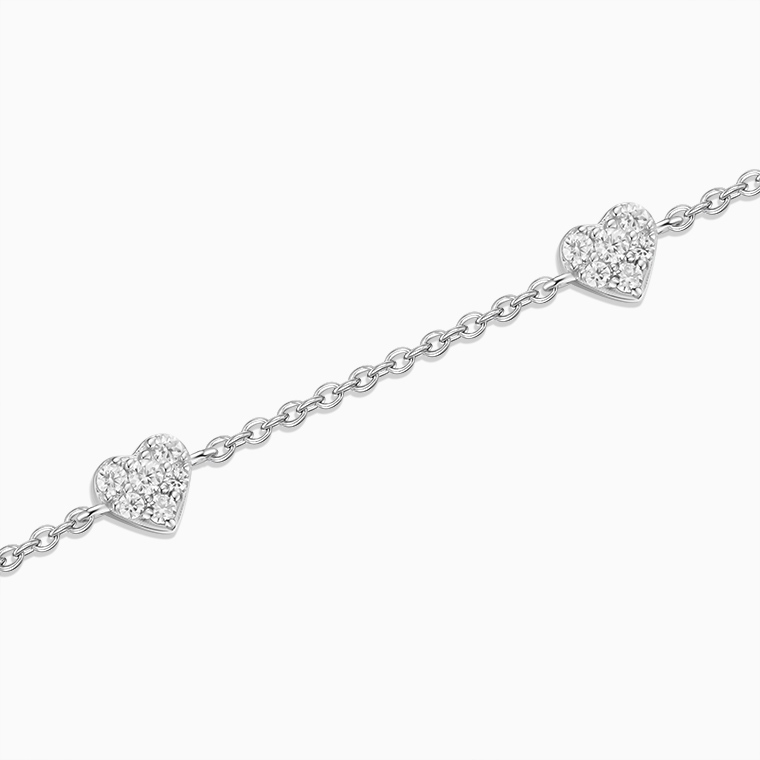 Shining Star Jewelry Adjustable Zircon Love Heart Women's Fine Bracelet