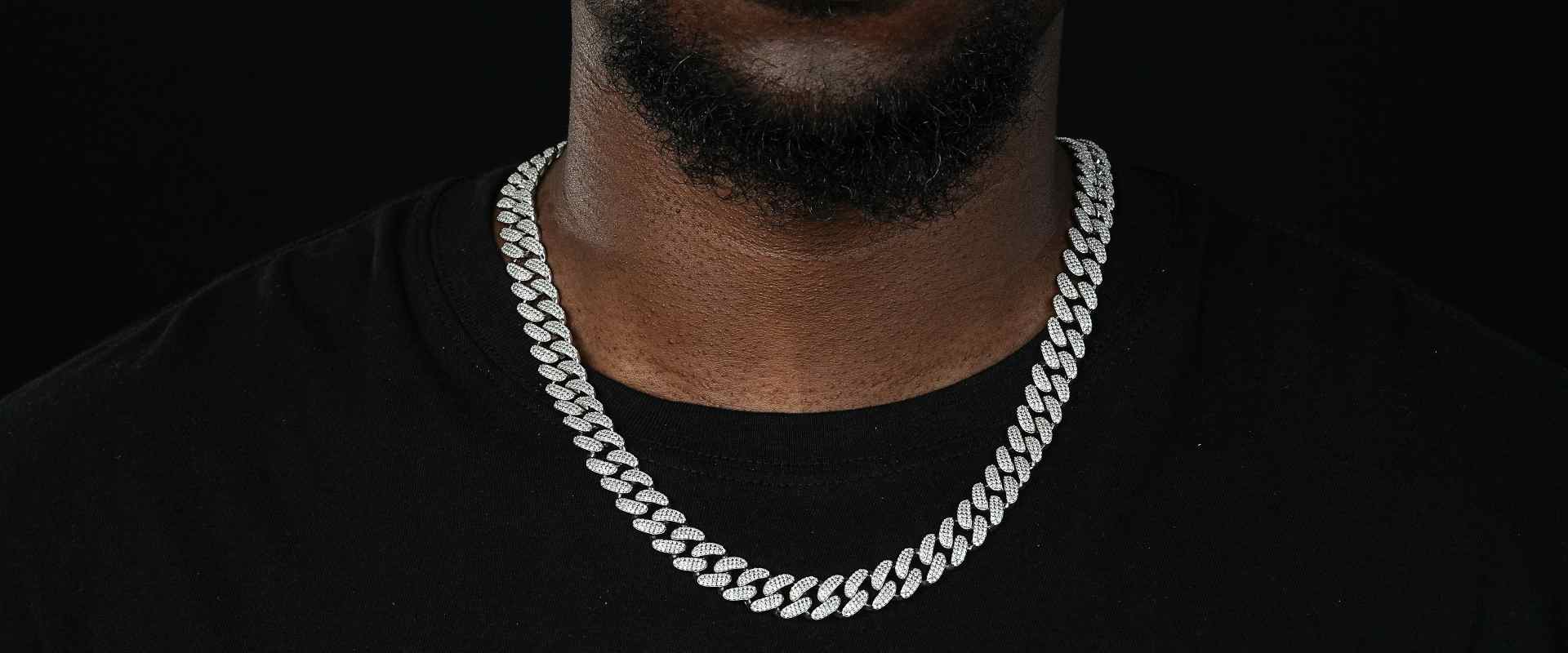 Shining Star Jewelry Wholesale White Gold Moissanite Thin 11mm Miami Cuban Chain