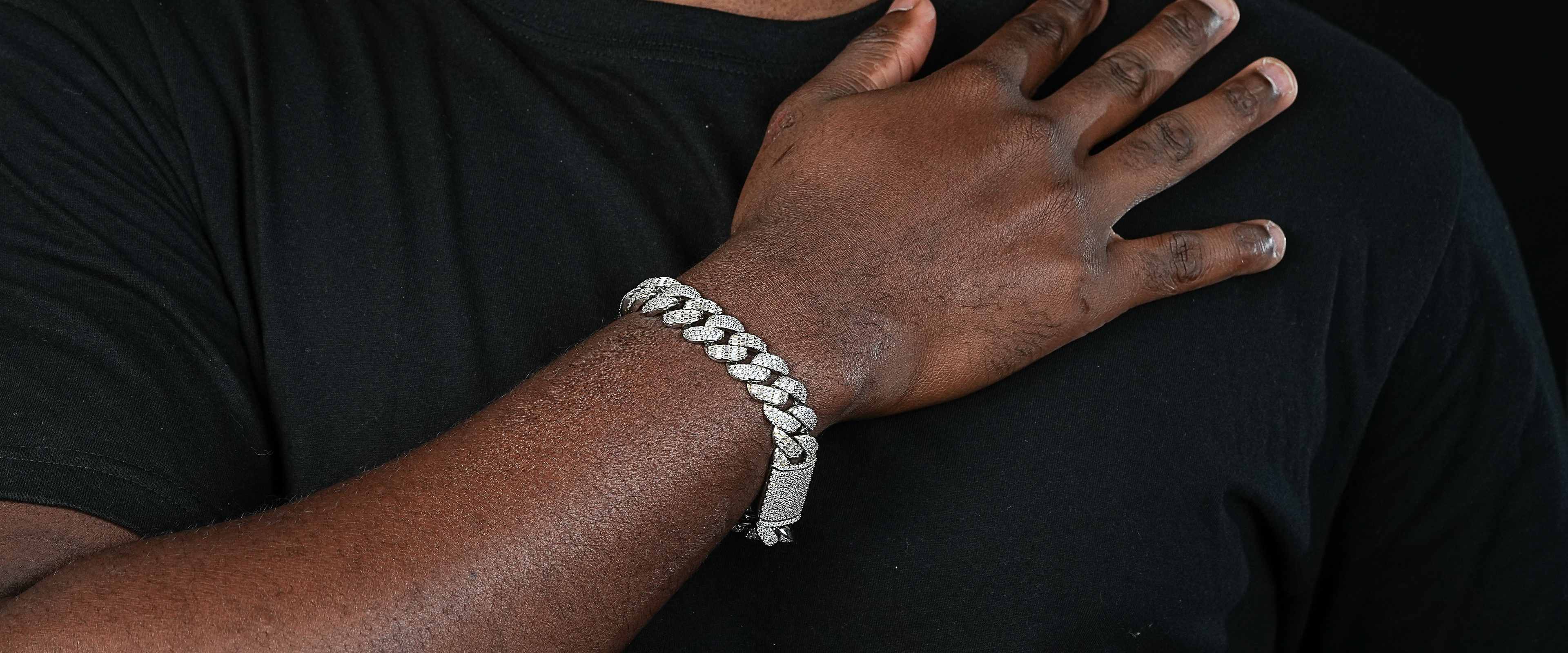 Shining Star Jewelry Unique Design Baguette CZ Iced Out Circular Cuban Bracelet