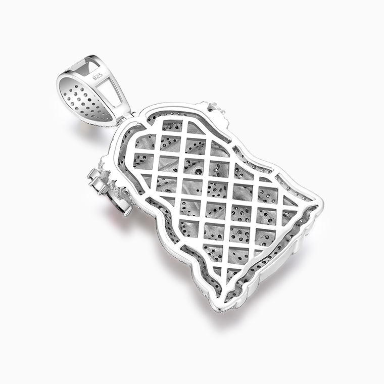 Shining Star Jewelry Fashion Design Colored Diamond Moissanite Jesus Pendant