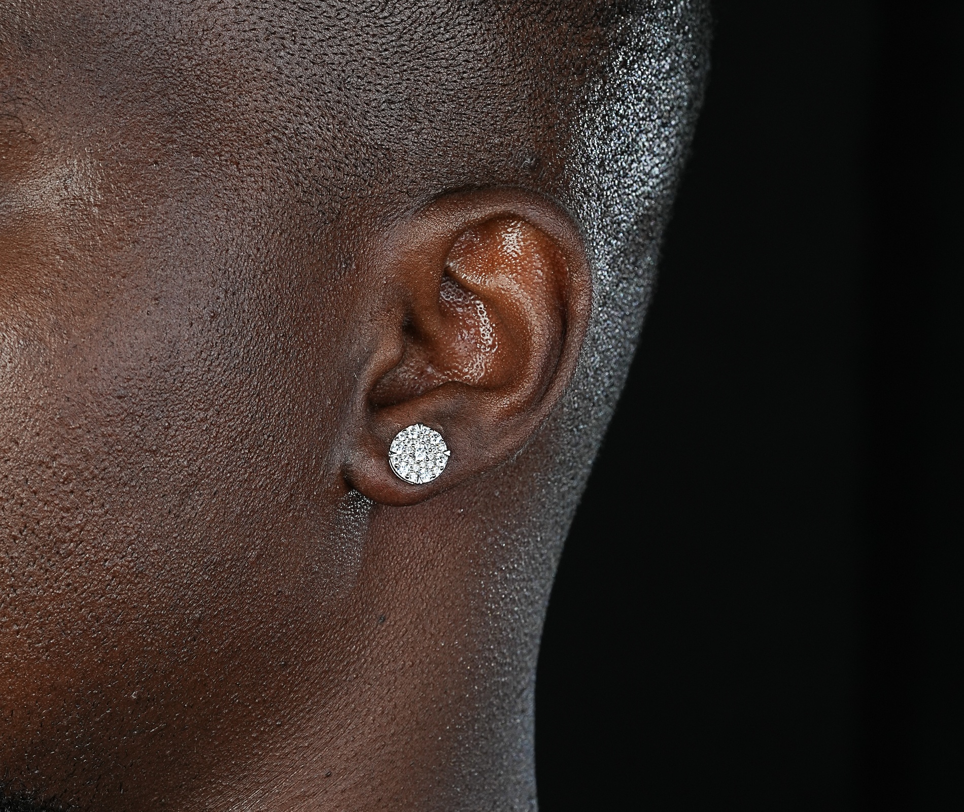 Shining Star Jewelry Fashion Earrings Wholesale Round Moissanite Men Earrings