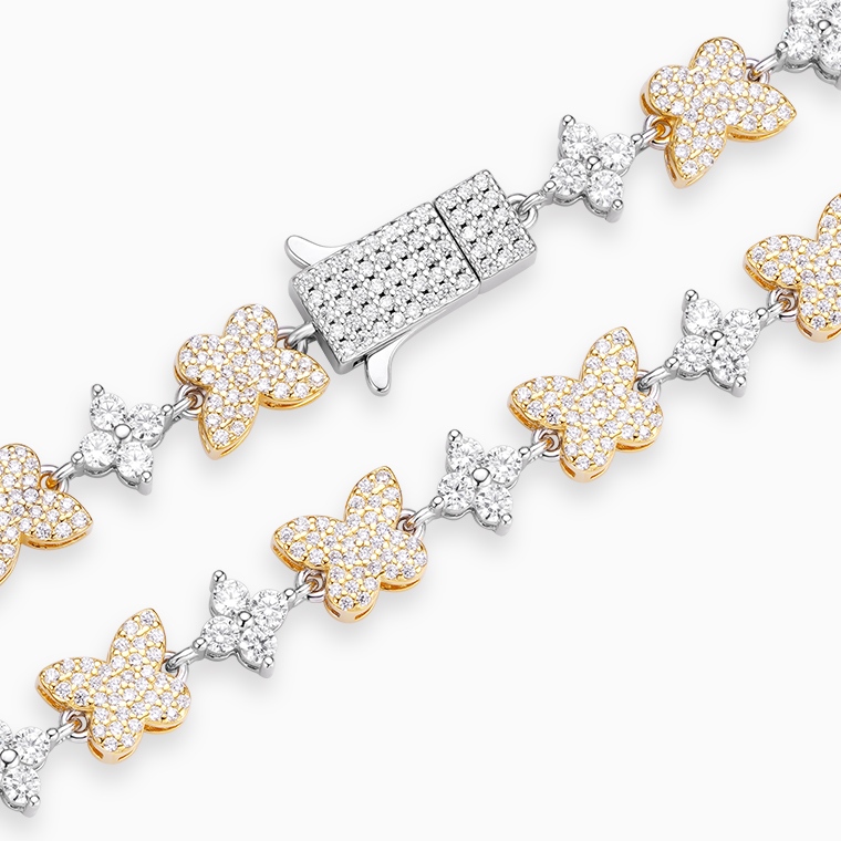 Shining Star Jewelry Fashion Trend Iced Out Zircon Women's Butterfly Necklace Shining Star Jewelry Fashion Trend Iced Out Zircon Women's Butterfly Necklace