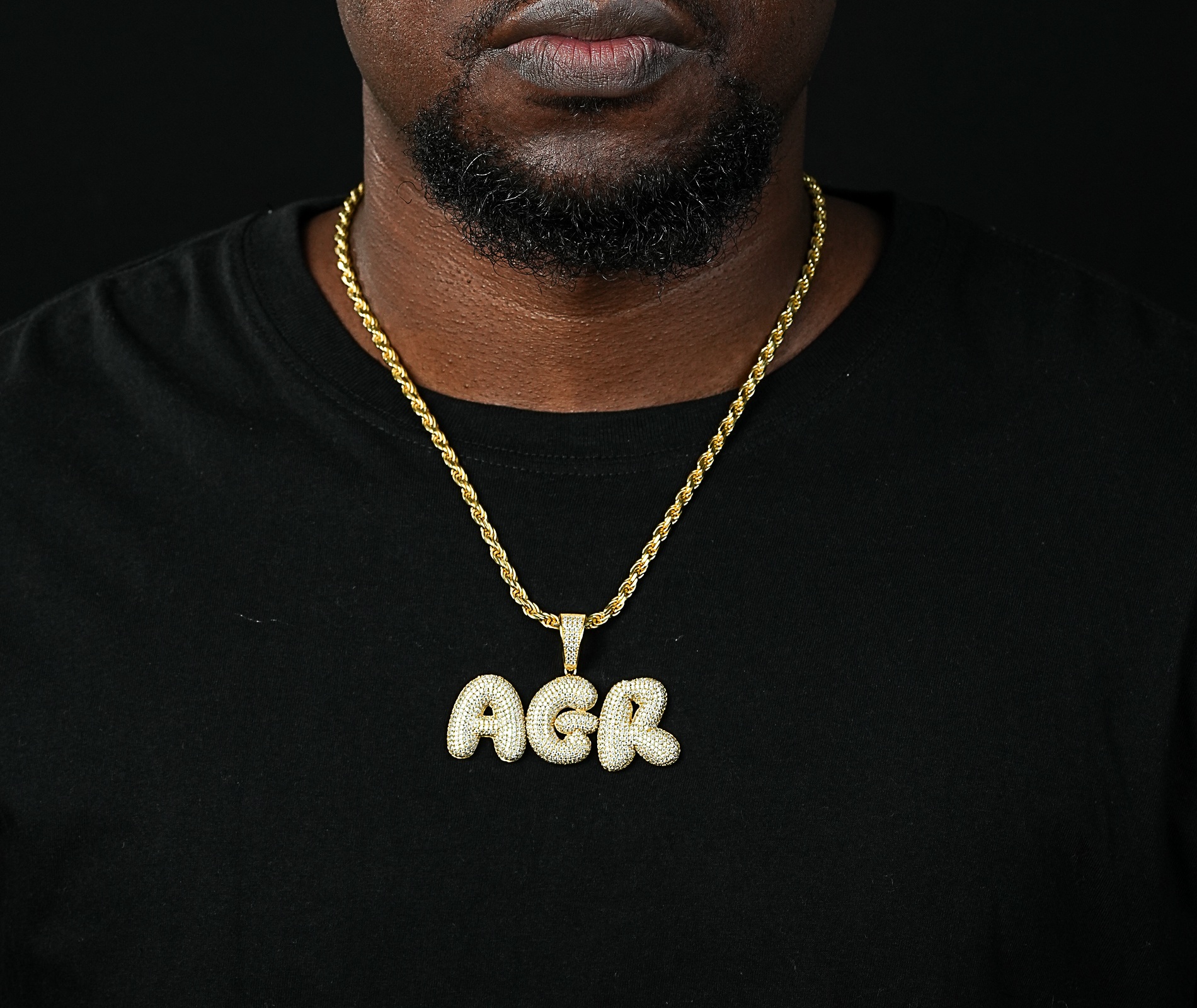 Shining Star Jewelry Custom Micro Pave 5A CZ 925 Silver Iced Out Initials Pendant Shining Star Jewelry Custom Micro Pave 5A CZ 925 Silver Iced Out Initials Pendant