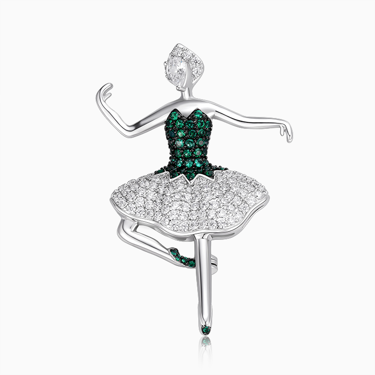 Custom 925 Silver Hip-Hop Women&rsquo;s Brooch Wholesale