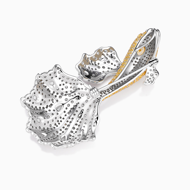 925 sterling silver women's brooch | Moissanite hip hop jewelry | Cvd hip hop jewelry