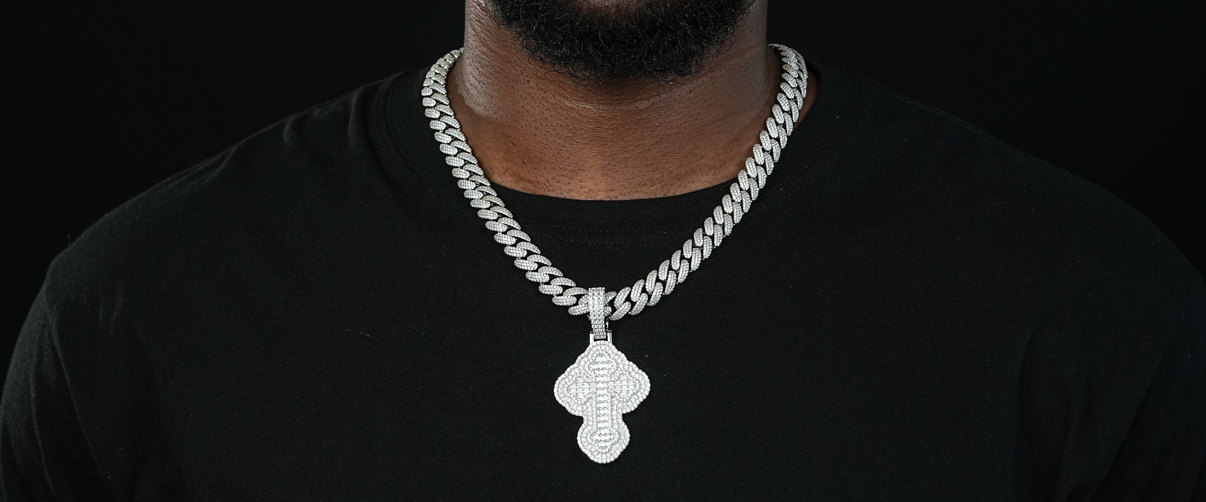 Shining Star Jewelry 1/1.5/2 Inch Vvs Diamond Moissanite Cross Pendant